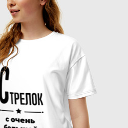 Женская футболка хлопок Oversize Стрелок - с очень Большой буквы - фото 2