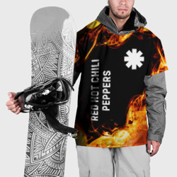 Накидка на куртку 3D Red Hot Chili Peppers и пылающий огонь