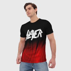 Мужская футболка 3D Slayer red plasma - фото 2