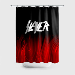 Штора 3D для ванной Slayer red plasma