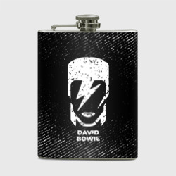 Фляга David Bowie с потертостями на темном фоне