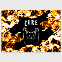 Поздравительная открытка The Cure рок кот и огонь