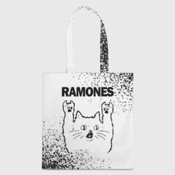 Шоппер 3D Ramones рок кот на светлом фоне