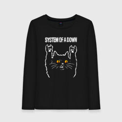 Женский лонгслив хлопок System of a Down rock cat
