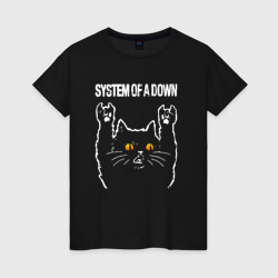 System of a Down rock cat – Футболка из хлопка с принтом купить со скидкой в -20%