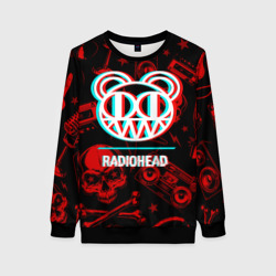 Женский свитшот 3D Radiohead rock glitch