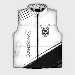 Мужской жилет утепленный 3D Evanescence и рок символ на светлом фоне