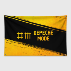 Флаг-баннер Depeche Mode - gold gradient: надпись и символ