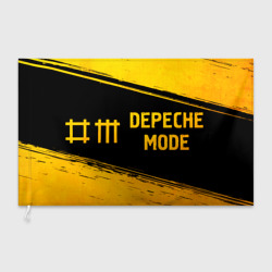 Флаг 3D Depeche Mode - gold gradient: надпись и символ