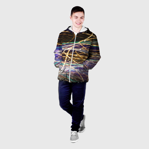 Мужская куртка 3D Световые эффекты, цвет 3D печать - фото 3