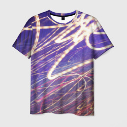 Неоновые огни ночью – Мужская футболка 3D с принтом купить со скидкой в -26%