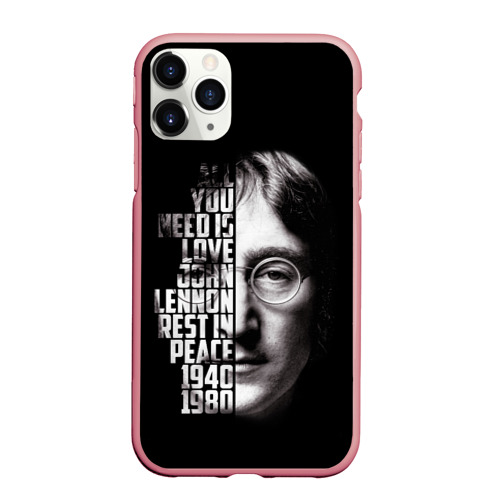 Чехол для iPhone 11 Pro Max матовый Джон Леннон легенда, цвет баблгам