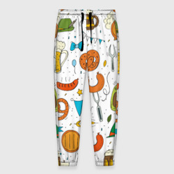 Мужские брюки 3D Октоберфест - цветной дудл