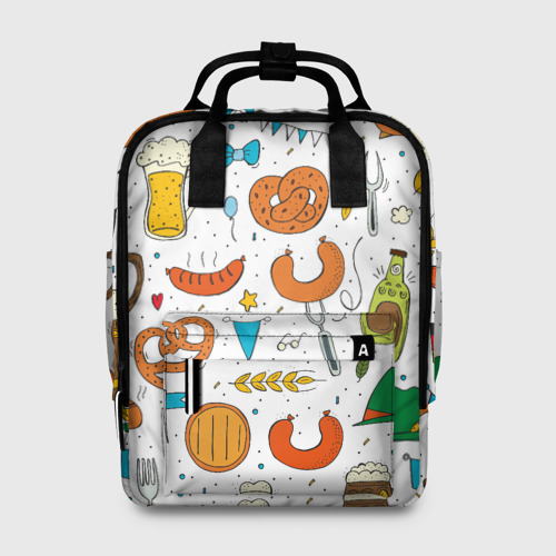 Женский рюкзак 3D Октоберфест - цветной дудл