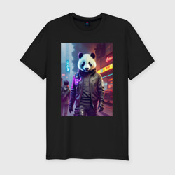 Мужская футболка хлопок Slim Панда-босс на своём районе - Пекин