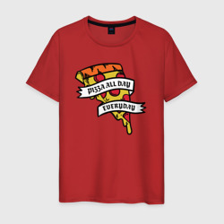 Мужская футболка хлопок Пицца каждый день