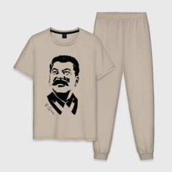 Мужская пижама хлопок Сталин чб