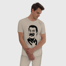 Мужская пижама хлопок Сталин чб - фото 2