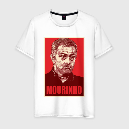 Мужская футболка из хлопка с принтом Mourinho, вид спереди №1