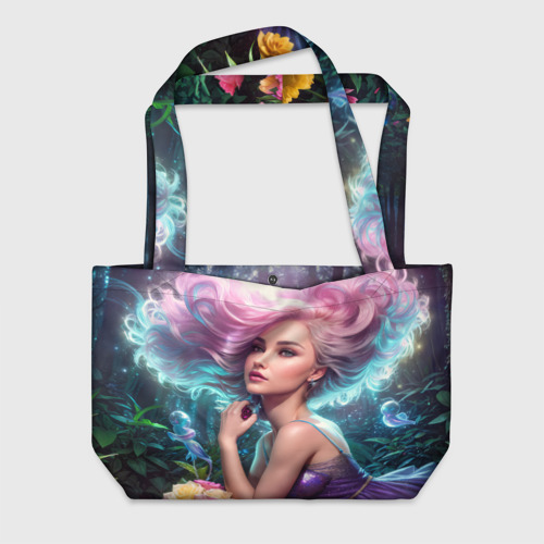 Пляжная сумка 3D Девушка фея Виолетта