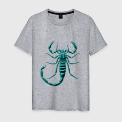 Синий скорпион – Мужская футболка хлопок с принтом купить со скидкой в -20%