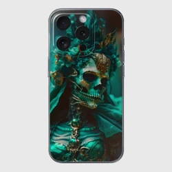 Чехол для iPhone 15 Pro силиконовый с защитой камеры Праздник мертвых