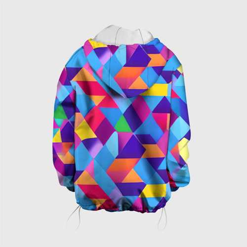 Детская куртка 3D Геометрическая абстракция красок, цвет белый - фото 2