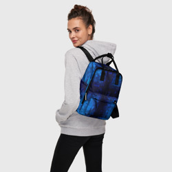 Женский рюкзак 3D Тёмно-синие множества фигур - фото 2