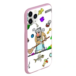 Чехол для iPhone 11 Pro Max матовый Дворничек с мусором - фото 2