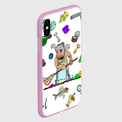 Чехол для iPhone XS Max матовый Дворничек с мусором - фото 2