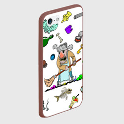 Чехол для iPhone 5/5S матовый Дворничек с мусором - фото 2