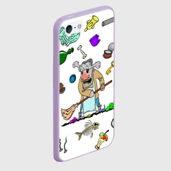 Чехол для iPhone 5/5S матовый Дворничек с мусором - фото 2