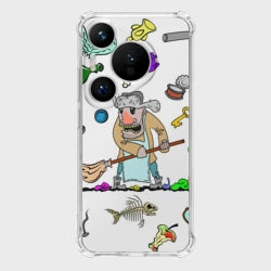 Чехол для Huawei Pura 70 Дворничек с мусором