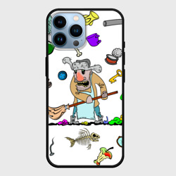 Чехол для iPhone 14 Pro Max Дворничек с мусором