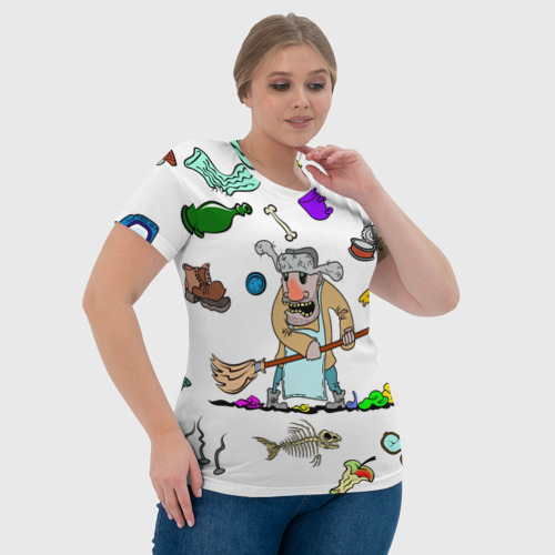 Женская футболка 3D с принтом Дворничек, фото #4
