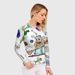 Женский рашгард 3D Дворничек с мусором - фото 2