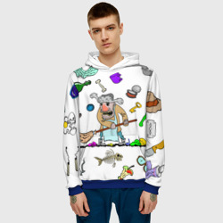 Мужская толстовка 3D Дворничек с мусором - фото 2