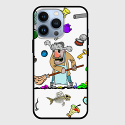 Чехол для iPhone 13 Pro Дворничек с мусором