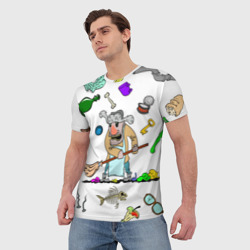 Мужская футболка 3D Дворничек с мусором - фото 2