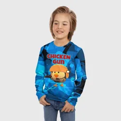 Детский лонгслив 3D Chicken Gun с автоматом - фото 3