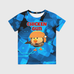 Детская футболка 3D Chicken Gun с автоматом