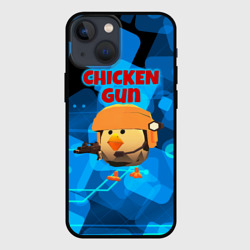 Чехол для iPhone 13 mini Chicken Gun с автоматом