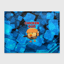 Обложка для студенческого билета Chicken Gun с автоматом