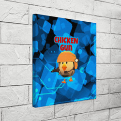 Холст квадратный Chicken Gun с автоматом - фото 2