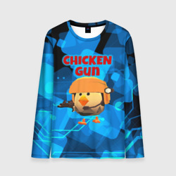 Мужской лонгслив 3D Chicken Gun с автоматом