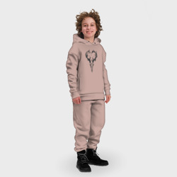Детский костюм хлопок Oversize Череп олень с рогами в виде сердца - фото 2