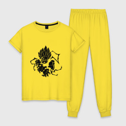 Женская пижама хлопок Монохромный Гоку в режиме саяна Dragon ball