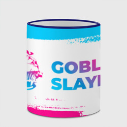 Кружка с полной запечаткой Goblin Slayer neon gradient style: надпись и символ - фото 2