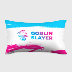 Подушка 3D антистресс Goblin Slayer neon gradient style: надпись и символ