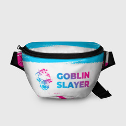 Поясная сумка 3D Goblin Slayer neon gradient style: надпись и символ